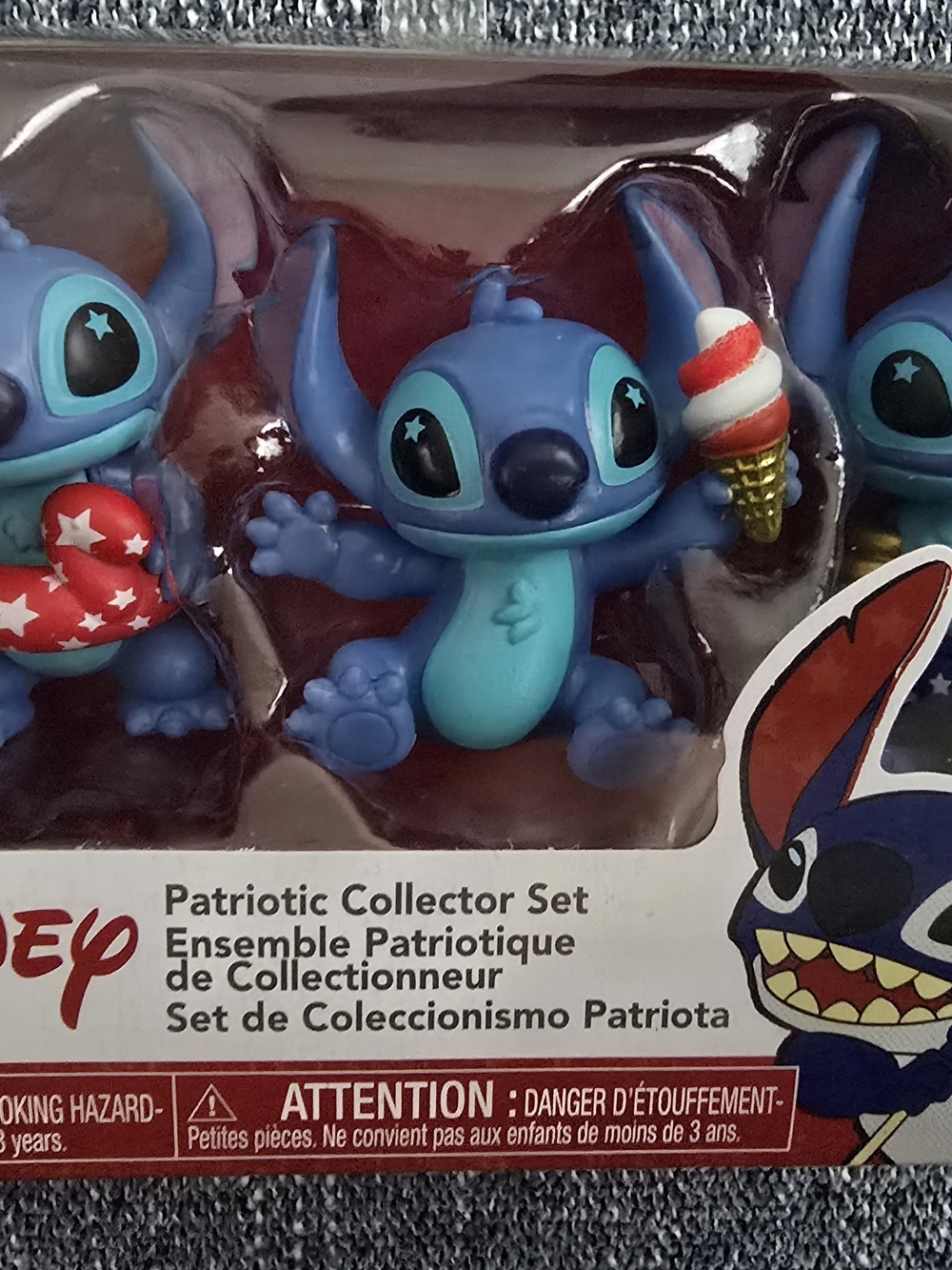 Disney Stitch Patriotic Blue Collector Figure - Kids Toy